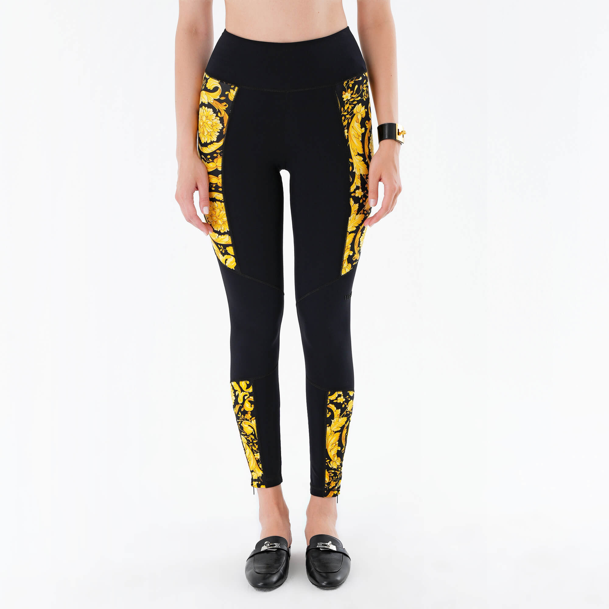 Versace -Barocco Black Gym Leggings M 